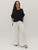 Marina Pleat Linen Pant - White