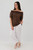 Italia Sweet Ruffle Blouse - Chocolate