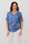 Nina Rolled Sleeve Petite Posy - Bluebell