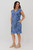 V-Neck Midi Dress - Petite Posy - Bluebell