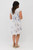 V-Neck Midi Dress - Petite Posy - White