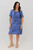 Rolled Sleeve Midi - Petite Posy - Bluebell
