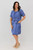 Rolled Sleeve Midi - Petite Posy - Bluebell