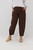 Piera Tapered Button Pants - Chocolate Piera Tapered Button Pants - Chocolate