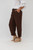 Piera Tapered Button Pants - Chocolate Piera Tapered Button Pants - Chocolate
