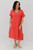 Isabella Frayed Shift Dress - Hibiscus