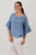Dina Bell Sleeve Blouse - Blue Wash