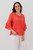 Dina Bell Sleeve Blouse - Hibiscus