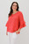 Dina Bell Sleeve Blouse - Hibiscus