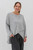 Amalia Crossover Knit Top - Grey