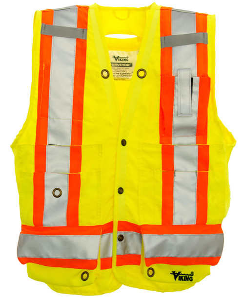 Deluxe Poly Surveyor Safety Vest | Viking 6195O/6195G   Safety Supply Canada