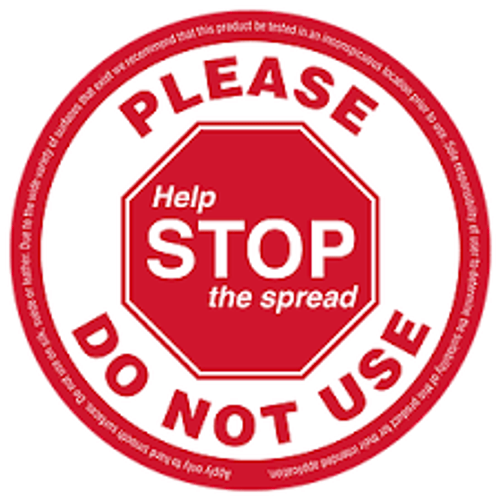 Stop Please Do Not Use - Removable Adhesive Labels 25/Pack | INCOM DEC200   Safety Supply Canada