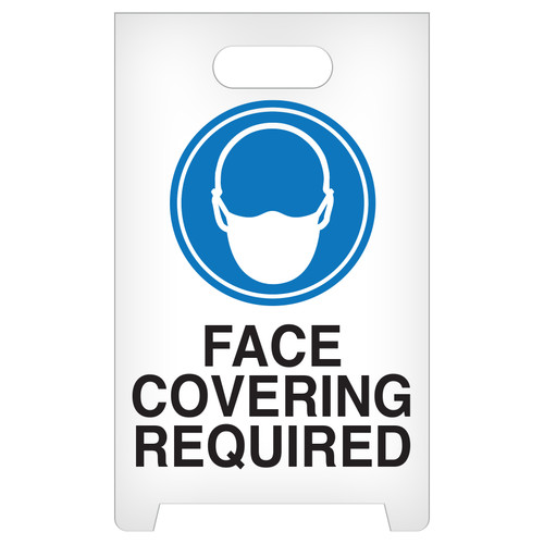 Face Covering Required - A-Frame sign | INCOM ASF1014   Safety Supply Canada