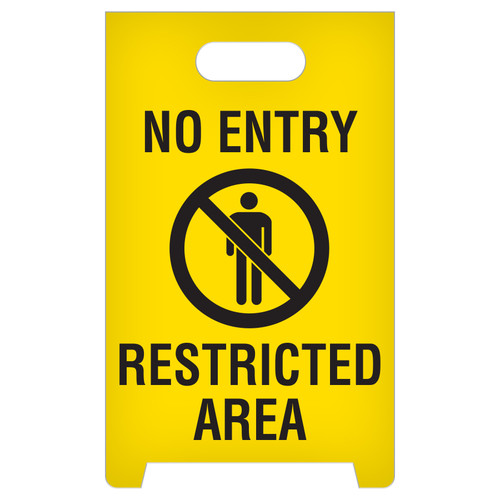 No Entry Restricted Area - A-Frame sign | INCOM ASF1004   Safety Supply Canada