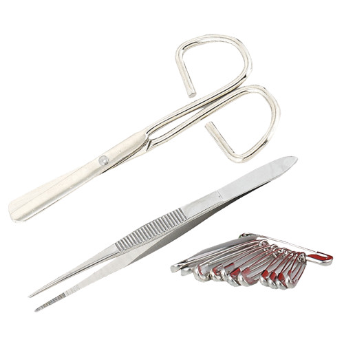 Instrument kit: include 1 kit scissor, 1 tweezer, 1 set of assorted safety pins FAIK   Safety Supply Canada