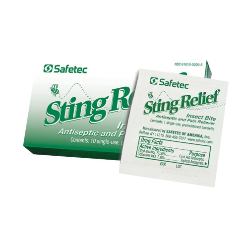 Insect sting relief 10 sachets per box | Dynamic FASRU10   Safety Supply Canada