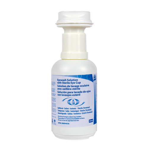 Eyewash Solution w/ Sterile Eye Cup (500ml) F4601165   Safety Supply Canada