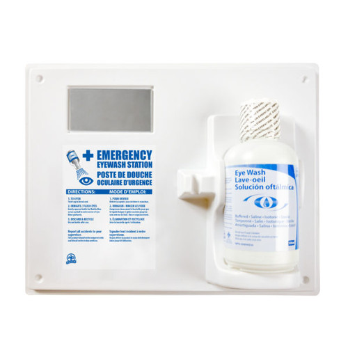 Single Eyewash Station w/ 500ml Eyewash Solution 70118E   Safety Supply Canada