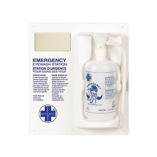 Single Eyewash Station w/ 1L Empty Bottle F4560701   Safety Supply Canada