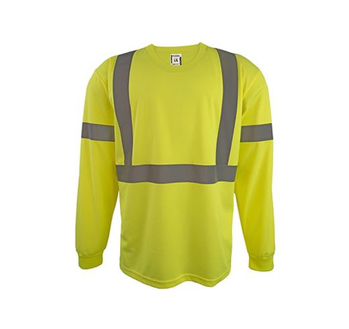 HI-VIS MICRO-FIBRE 180 GSM Long Sleeve Shirt | Yellow and Orange | COOLWORKS TS1203-LYL   Safety Supply Canada