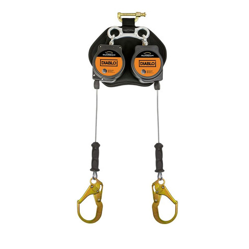 Diablo 2.5 Cable SRL-LE 8' - Dual Composite Housing with 3/16" Galvanized Cable, Steel Rebar Hooks and Carabiner 11106CSA   Safety Supply Canada