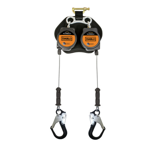 Diablo 2.5 Cable SRL-LE 8' - Dual Composite Housing with 3/16" Galvanized Cable, Aluminum Rebar Hooks and Carabiner 11107CSA   Safety Supply Canada