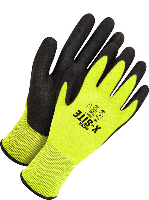 X-Site Nitrile Coated 15G Nylon/Spandex (Hi-Viz) - Pack of 12 | Bob Dale Gloves 99-1-9606   Safety Supply Canada