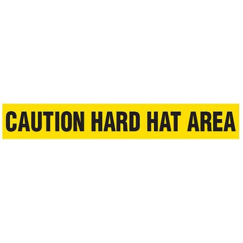 CAUTION HARD HAT AREA Dispenser Boxed Barricade Tape (Pack of 12 Rolls)