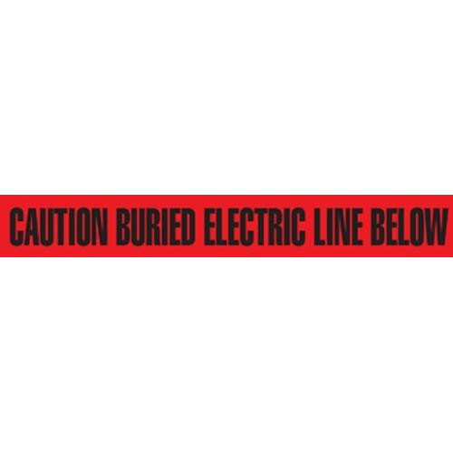 3" CAUTION BURIED ELECTRIC LINE BELOW Utility Barrier Tape (Pack of 12 Rolls)