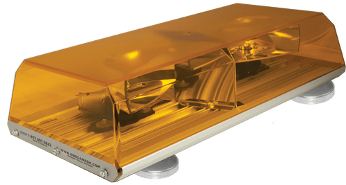 Amber 16" Low Profile Fleet Rotator Mini Lightbar Magnetic Mount - Dome: Amber 16806   Safety Supplies Canada