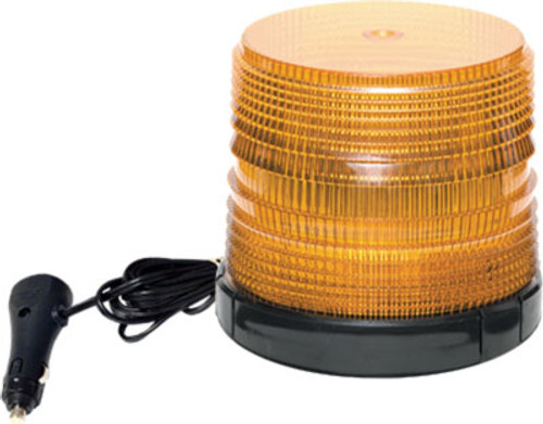 Amber Medium Profile Fleet + LED Beacon Magnetic Mount - Lens: Amber - P Base - 23816 23816   Safety Supplies Canada
