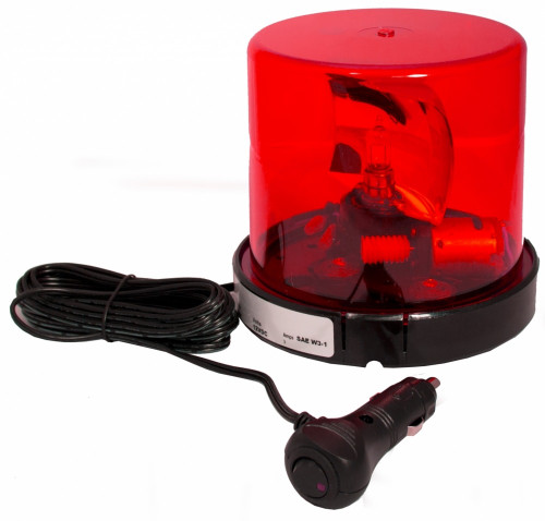 Red Medium Profile Fleet Rotator Beacon Magnetic Mount - Dome: Red 28015   Safety Supplies Canada