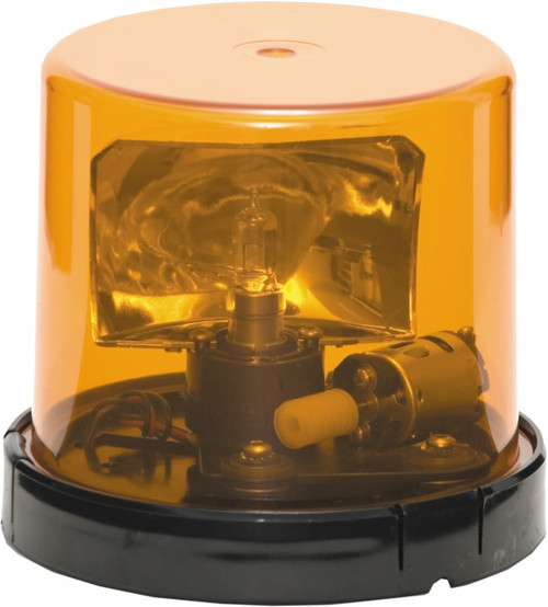 Amber Medium Profile Fleet Rotator Beacon Permanent Mount 24Vdc - Dome: Amber 28031   Safety Supplies Canada