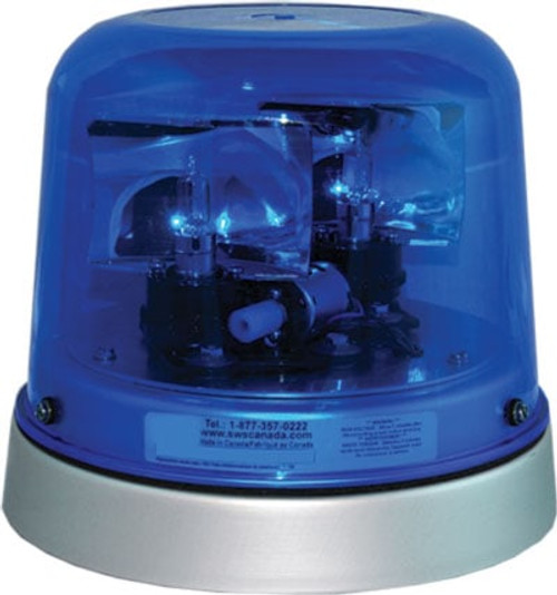 Blue High Profile Fleet Rotator Beacon Permanent Mount - Dome: Blue 28101   Safety Supplies Canada