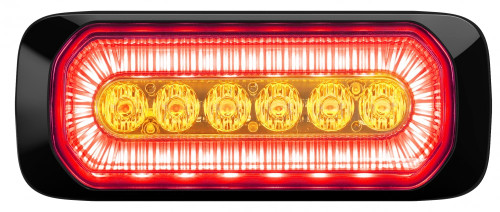 Amber Perimeter Light with Red Marker Light Surface Mount - Lens: Clear 83069   Safety Supplies Canada