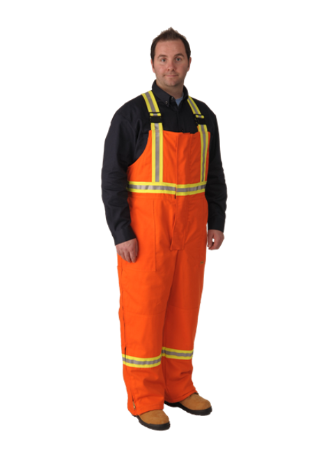 Firewall FR Striped Insulated Overalls Orange| Viking  51679   Safety Supplies Canada
