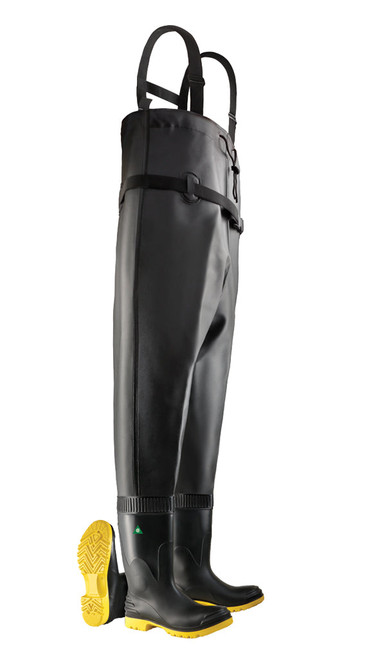 Chest Wader Steel Toe & Midsole Black 54" Waders Work Boots D86867 -11   Safety Supplies Canada