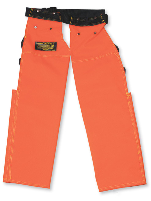 600 Denier Polyester Apron-Style 4100 Chaps with Back Pads BK70141   Safety Supply Canada