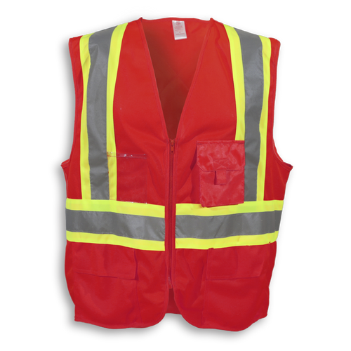 Big K 100% Polyester Zipper Safety Vest