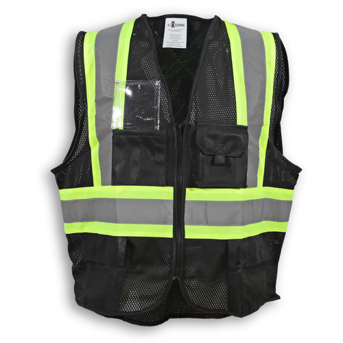 Big K 100% Polyester Mesh Safety Vest with Zipper Front