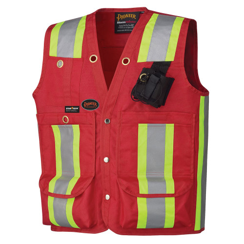 Hi-Vis Surveyor & Supervisor Safety Vest | Pioneer 695   Safety Supply Canada