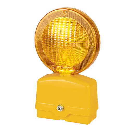 Yellow Barricade Light with Auto Sensor | LED | Pioneer 177   Safety Supply Canada
