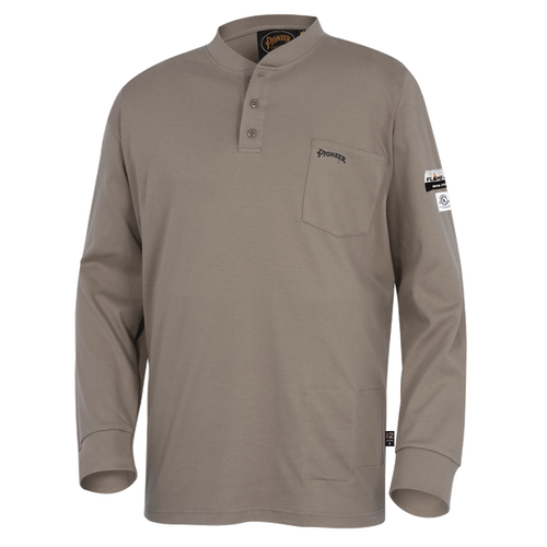 100% Cotton FR Interlock 7 oz. Henley Shirts | Pioneer 331/332   Safety Supply Canada