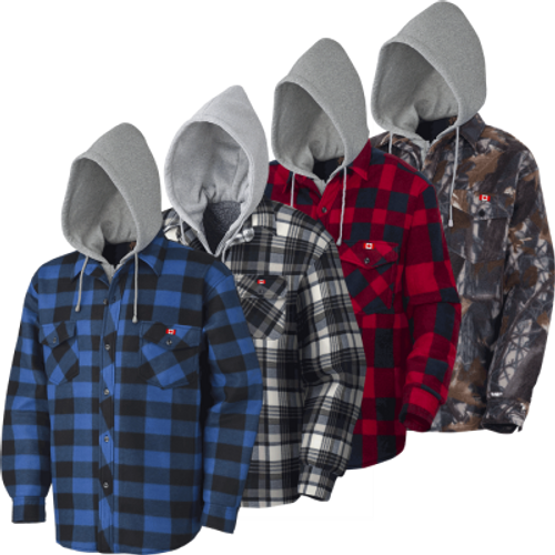 Quilted Hooded Polar Fleece Shirt | Pioneer 415BG/415RB/415CM/415SS   Safety Supply Canada