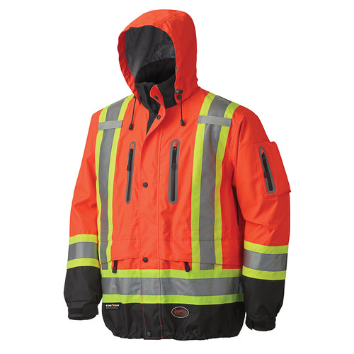 Hi-Vis Premium Waterproof Safety Jacket  | Pioneer 5200/5201   Safety Supply Canada