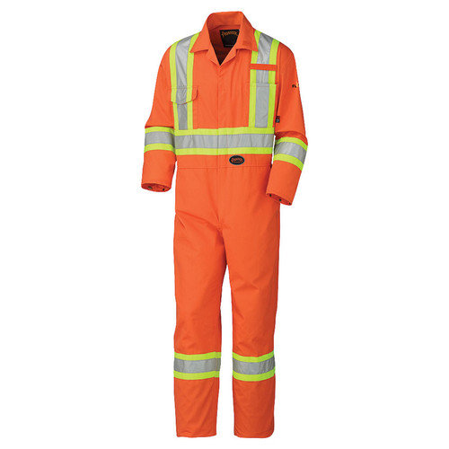 Hi-Vis Fire Resistant Cotton Safety Coverall (Reg/TALL)  | Pioneer 5555/5555T/5558A/5558AT   Safety Supply Canada