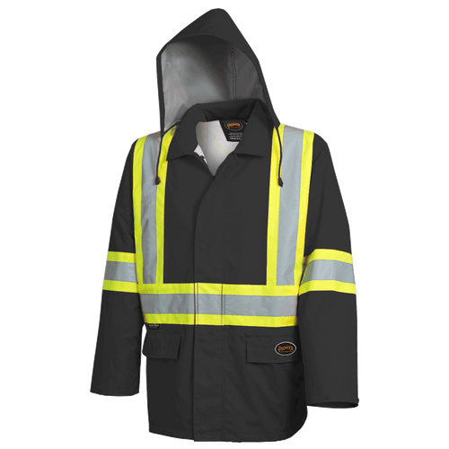 The Rock 300D Oxord Polyester Jacket with PU coatifng | Pioneer 5628BK   Safety Supply Canada