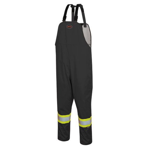 The Rock 300D Oxford Polyester Bib Pants with PU coating | Pioneer 5629BK   Safety Supply Canada