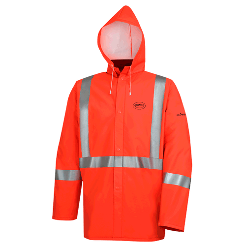 Hi-Viz PVC/Polyester/PVC FR Rain Jacket | Pioneer 576J  Safety Supply Canada