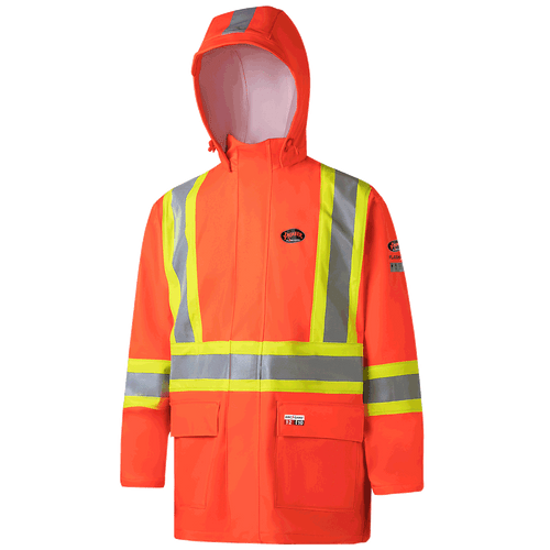 Hi-Viz FR ARC PU/Cotton Rain Jackets | Pioneer 5880/5881  Safety Supply Canada